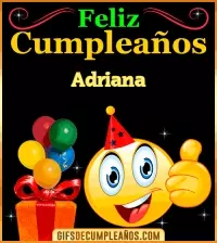 Gif de Feliz Cumpleaños Adriana